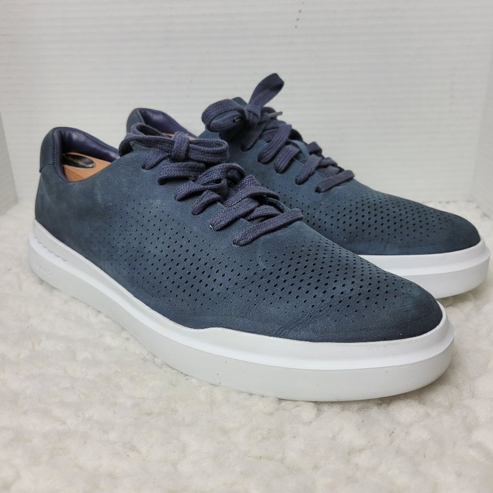 Cole Haan Grandpro Rally Laser Cut Men's Sneaker Size 11.5 Navy  Nubuck C31422 G